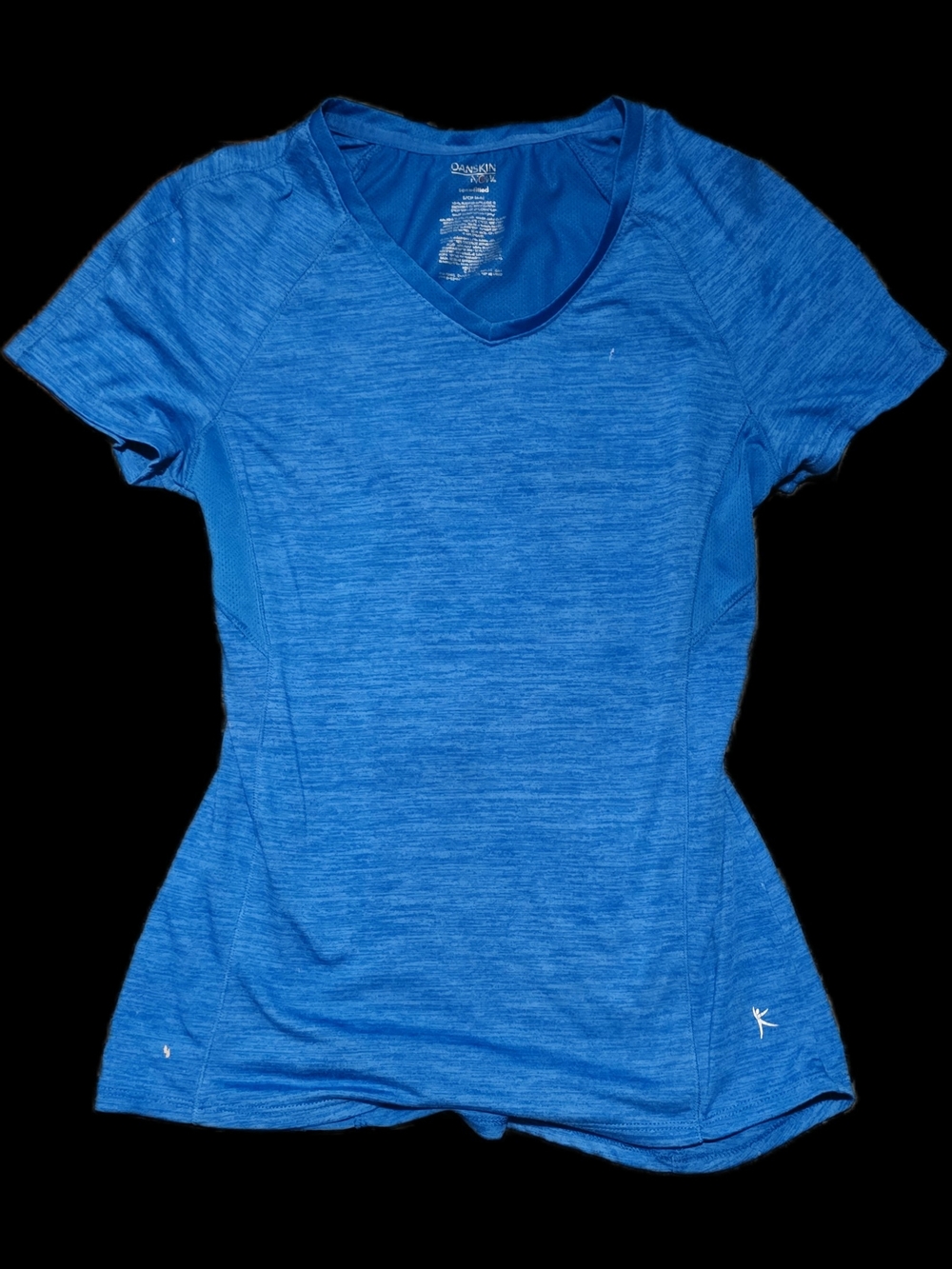 Danskin Bright Blue V‑Neck Short Sleeve Tee